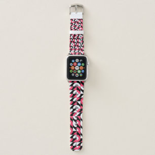 Vintage seamless glitch pattern with bold geometri apple watch band