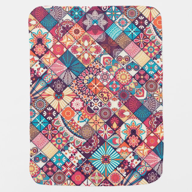 Vintage Seamless: Islamic Hand Drawn. Baby Blanket (Front)