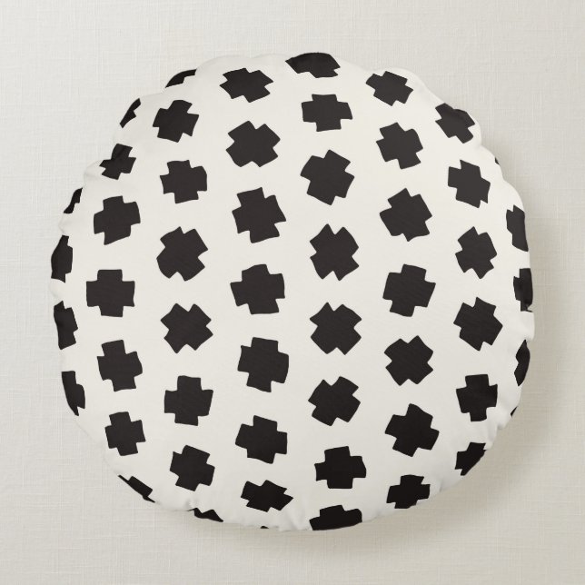 Vintage Seamless Pattern. Abstract Background With Round Pillow (Front)