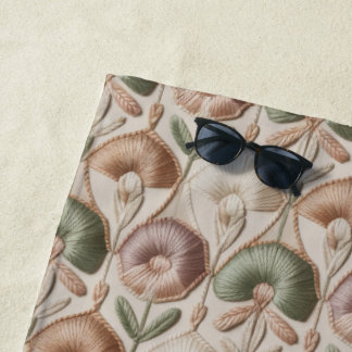 Vintage Seamless Pattern Beach Towel