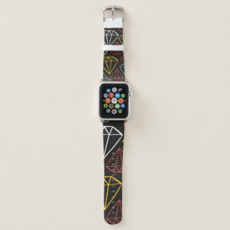 vintage seamless pattern, diamond design elements apple watch band
