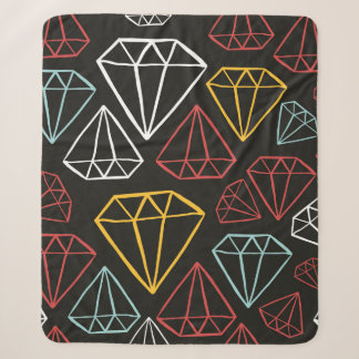 vintage seamless pattern, diamond design elements sherpa blanket