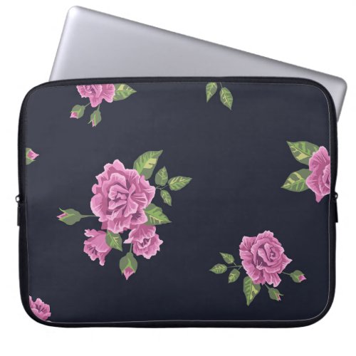 Vintage seamless pattern in the form of a flower p laptop sleeve