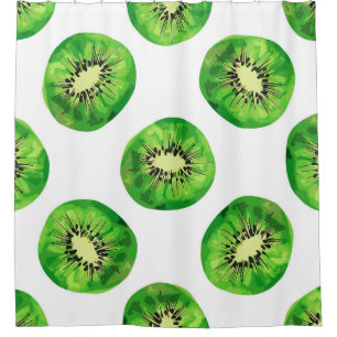 vintage Seamless pattern kiwi illustration hand dr Shower Curtain