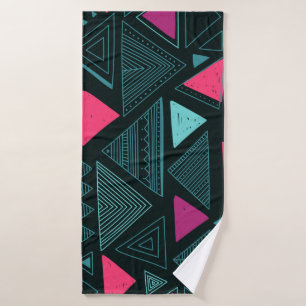 Vintage seamless pattern with ethnic tribal boho t bath towel