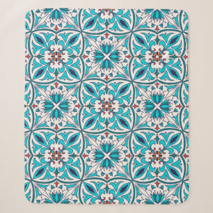 vintage seamless texture. Beautiful colored patter Sherpa Blanket