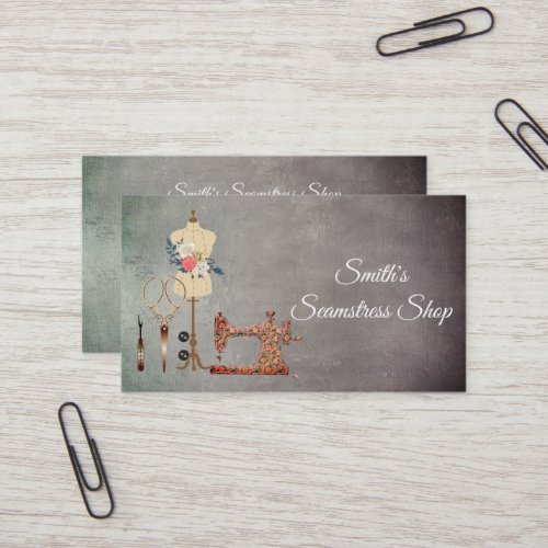 Vintage Seamstress Business Card