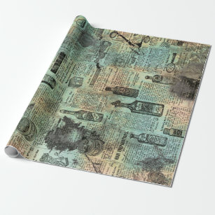  Tofficu 40 Sheets English Newspaper Wrapping Paper Old