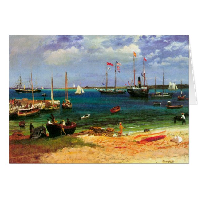 Vintage Seascape, Nassau Harbor by Bierstadt (Front Horizontal)