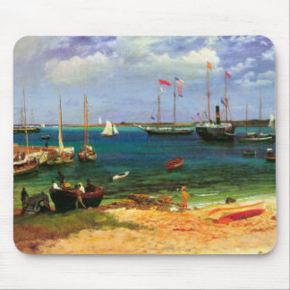 Vintage Seascape, Nassau Harbor by Bierstadt Mouse Pad