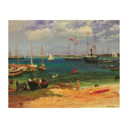 Vintage Seascape Nassau Harbor by Bierstadt Wood Wall Decor