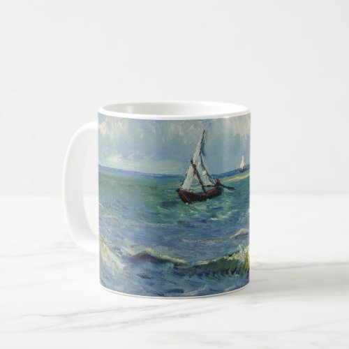 Vintage Seascape near Les Saintes_Maries_de_la_Mer Coffee Mug