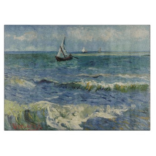 Vintage Seascape near Les Saintes_Maries_de_la_Mer Cutting Board