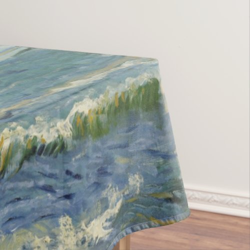 Vintage Seascape near Les Saintes_Maries_de_la_Mer Tablecloth