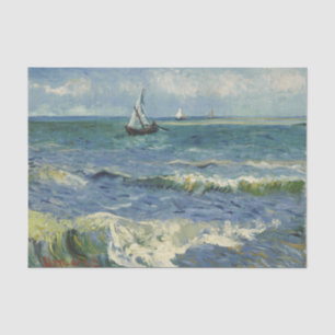 Vintage Seascape near Les Saintes-Maries-de-la-Mer Tissue Paper