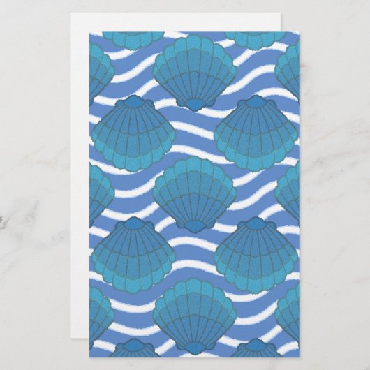 Vintage Seashell And Waves Pattern (Front/Back)