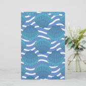 Vintage Seashell And Waves Pattern (Standing Front)