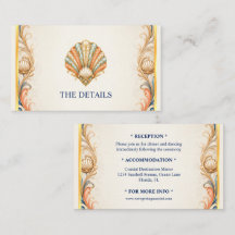 Vintage Seashell Wedding Details coastal