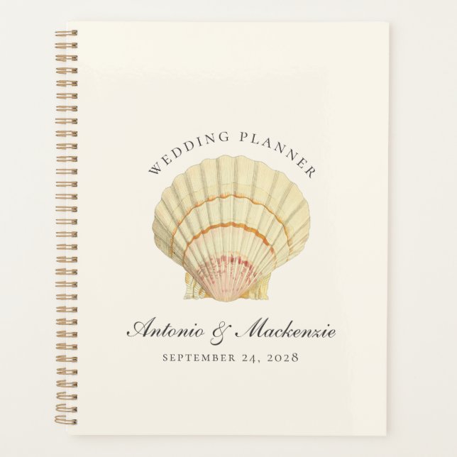 Vintage Seashell Wedding Planner (Front)