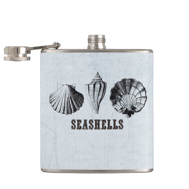 Vintage Seashells Flask (Opened)