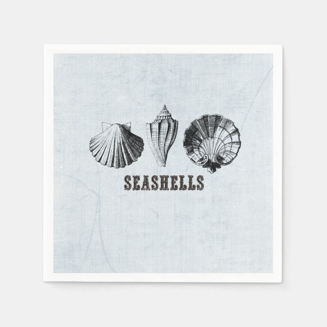 Vintage Seashells Napkins (Front)