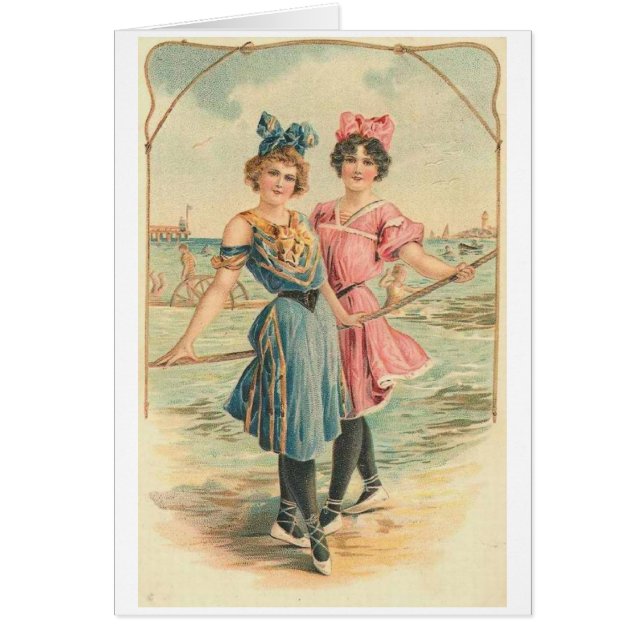 Vintage Seashore Beauties, Cards (Front)