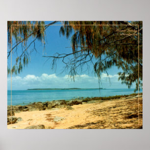 Vintage seaside photo  poster