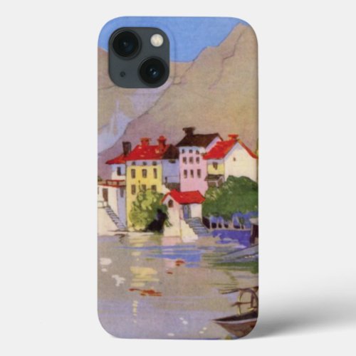 Vintage Seaside Village Italy Tourism iPhone 13 Case