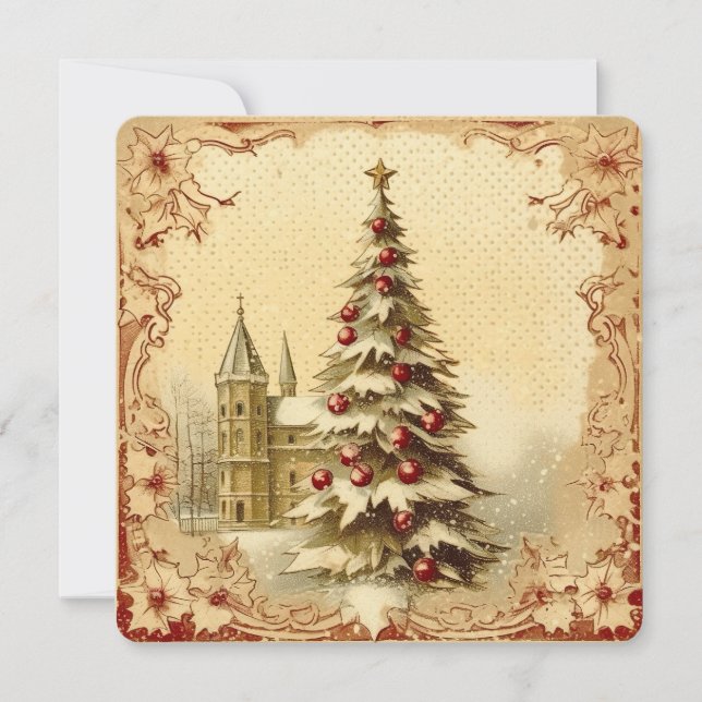 Vintage Season’s Greetings Holiday Card (Front)