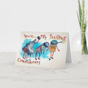Vintage Seasoning Compliments Holiday Card