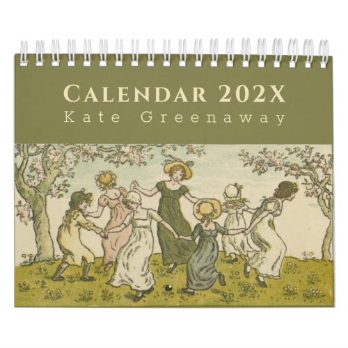 Vintage Seasons by Kate Greenaway Flower Garlands  Calendar