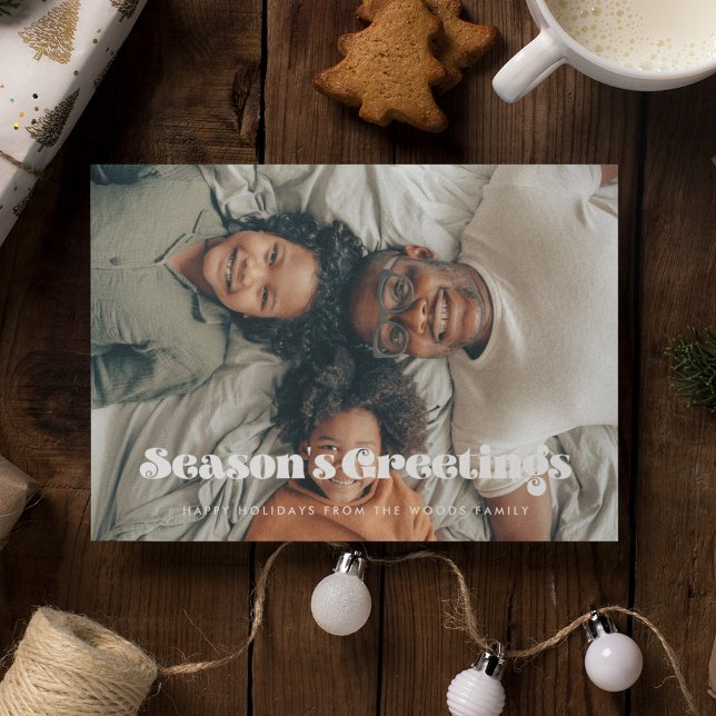 Vintage Season's Greetings Christmas Holiday photo Postcard (Creator Uploaded)