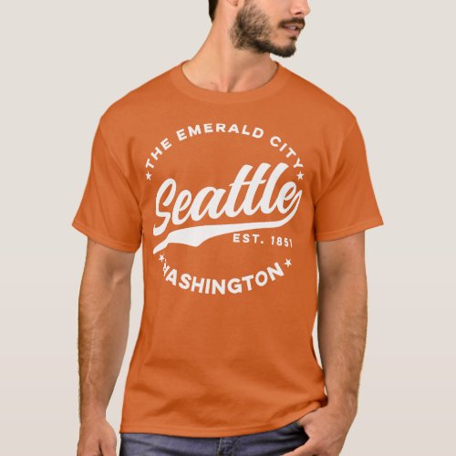 Vintage Seattle Emerald City Washington USA T_Shirt