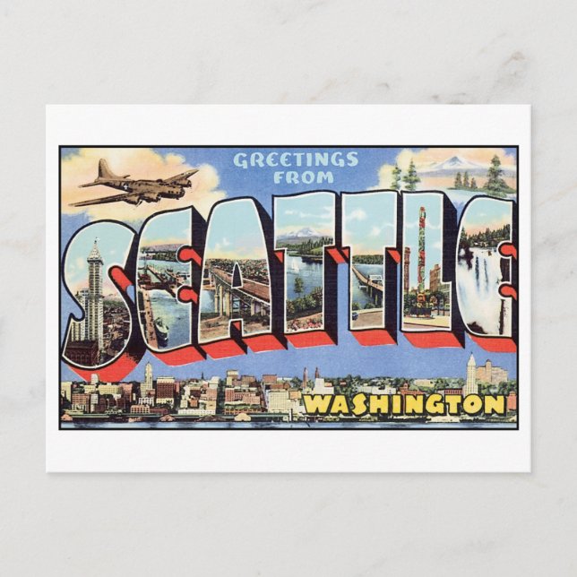 Vintage Seattle Postcard (Front)