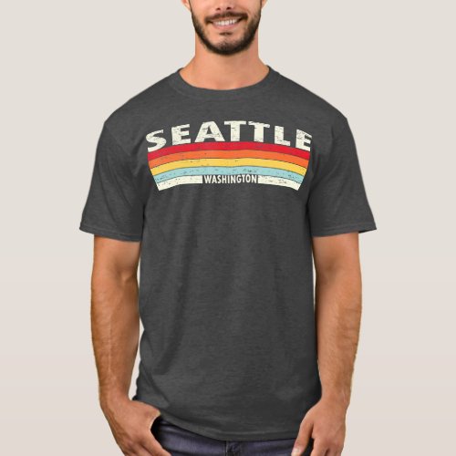 Vintage Seattle Washington 80s 90s Distressed Suns T_Shirt