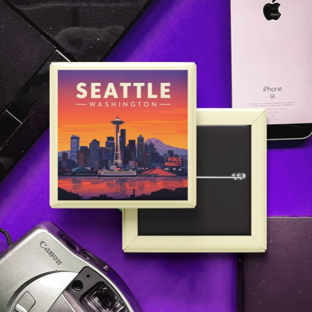 Vintage Seattle Washington Button (Creator Uploaded)