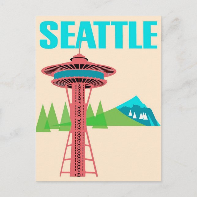 Vintage Seattle Washington travel Postcard (Front)