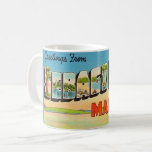 Vintage Sebago Lake Maine  Coffee Mug<br><div class="desc">Colorful vintage greeting from Sebago Lake Maine repurposed!</div>