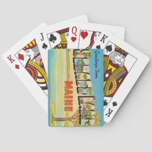 Vintage Sebago Lake Maine Playing Cards