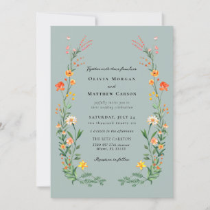 Vintage Secret Garden Wedding Invitation
