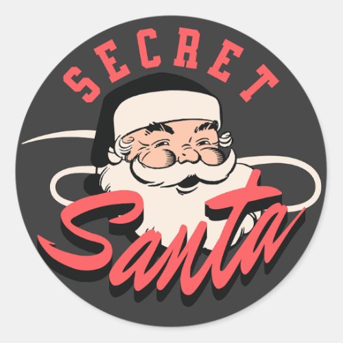 Vintage Secret Santa Gift Classic Round Sticker