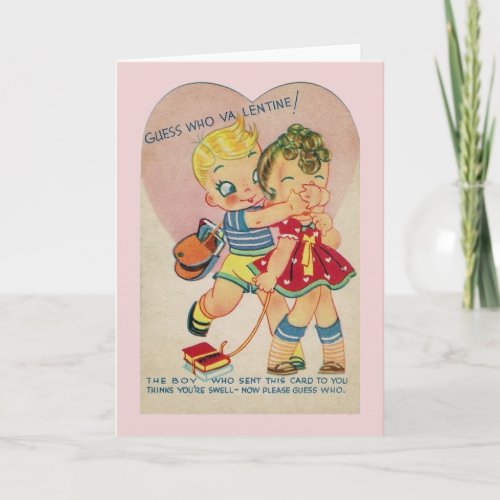 Vintage Secret Valentine Greeting Card