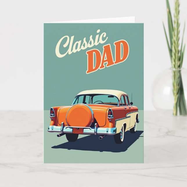 Vintage Sedan Dad Card (Front)