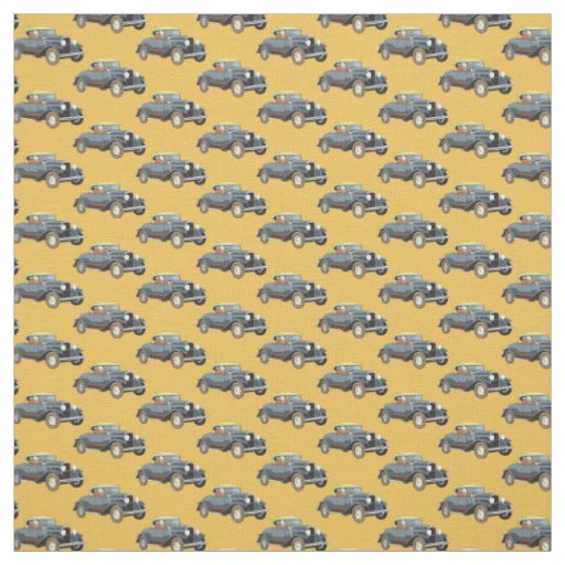 Vintage Sedan Design Fabric