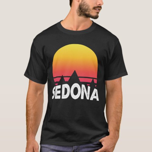 Vintage Sedona Arizona Retro Desert Sunset T_Shirt