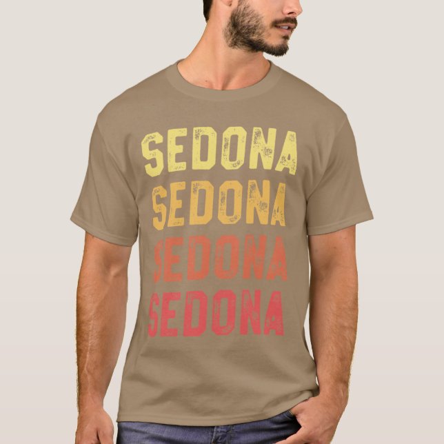 Vintage Sedona Shirt Gift Arizona USA America Fami (Front)