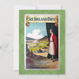 Vintage See Ireland First Travel Greeting Card