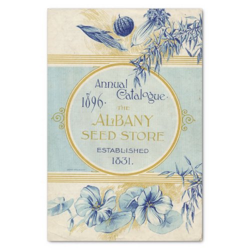 Vintage Seed Catalog 1896 Albany Seed  Tissue Paper