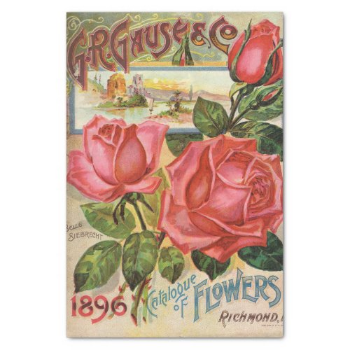 Vintage Seed Catalog 1896 GR Gause Tissue Paper