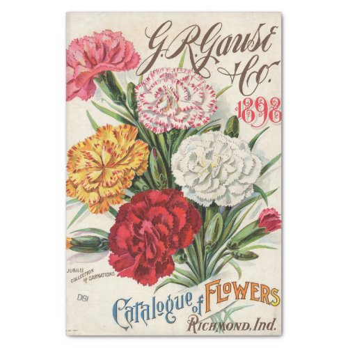 Vintage Seed Catalog 1898 GR Gause and Co Tissue Paper